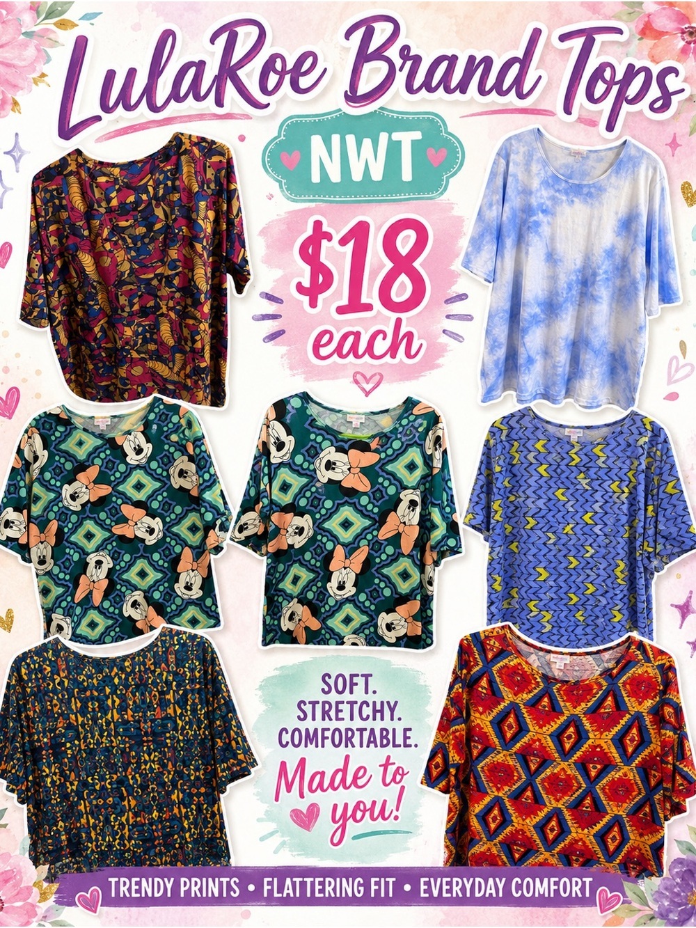 LuLaRoe Mixed Print Tops - Search my closet